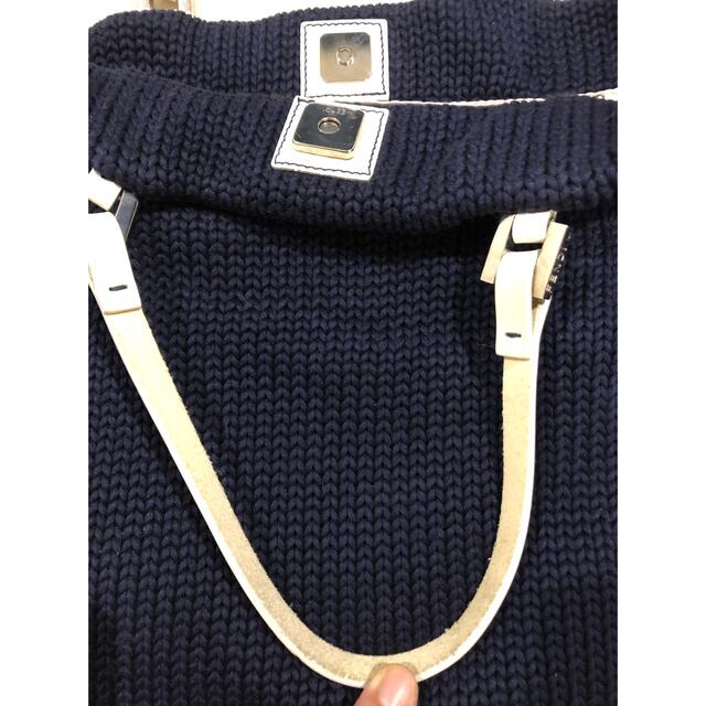 FENDI(フェンディ)の【kodakoda様専用】FENDI トートバッグ ネイビー 紺色 ニット レディースのバッグ(トートバッグ)の商品写真