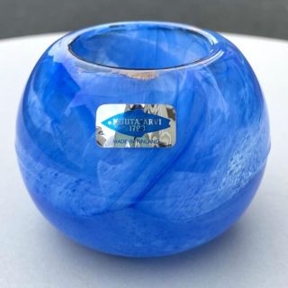 イッタラ(iittala)のヌータヤルヴィ Pilvi キャンドルホルダー ブルー ② Nuutajarvi(置物)