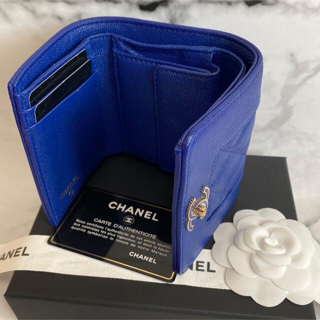 CHANEL(シャネル)の【付属品完備☆28番台】CHANEL ミニウォレット マドモアゼル / ブルー レディースのファッション小物(財布)の商品写真