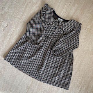 ザラキッズ(ZARA KIDS)のザラベイビー　チェック　ワンピース　18-24m(ワンピース)