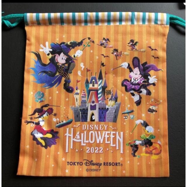 Disney(ディズニー)のディズニー　2022年ハロウィン　新作　巾着　ミッキー  ミニー キッズ/ベビー/マタニティのこども用バッグ(ランチボックス巾着)の商品写真