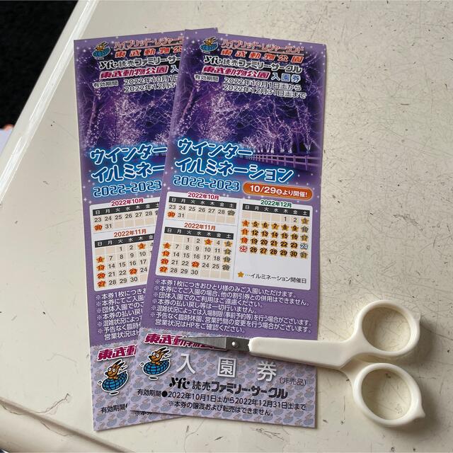 東武動物公園 チケットの施設利用券(遊園地/テーマパーク)の商品写真