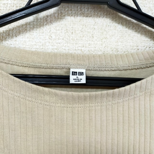 UNIQLO(ユニクロ)のUNIQLO ユニクロ　リブボートネックT レディースのトップス(カットソー(長袖/七分))の商品写真