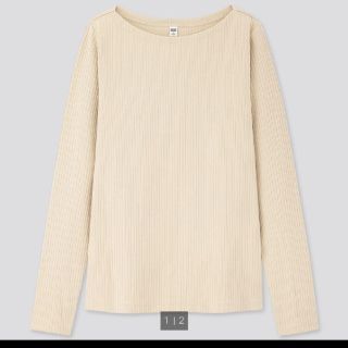 ユニクロ(UNIQLO)のUNIQLO ユニクロ　リブボートネックT(カットソー(長袖/七分))