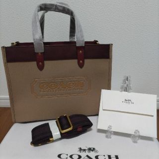 コーチ(COACH)のCOACH コーチ トートバッグ フィールド  30 カラーブロック ブラウン(トートバッグ)