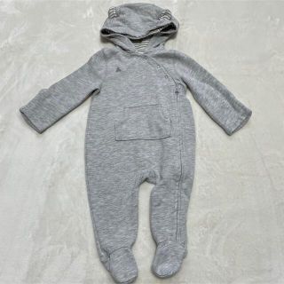 ベビーギャップ(babyGAP)のbabyGAP 60cm クマ耳 裏起毛長袖ロンパース(カバーオール)