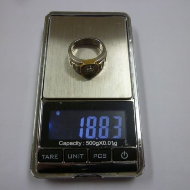 18.83g 0.27ct 印台 リング Pt900 K18 17.5号 ㊲ 7