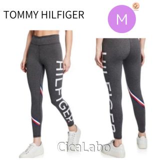 トミーヒルフィガー(TOMMY HILFIGER)の【新品】トミー ロゴ レギンス グレー M(レギンス/スパッツ)