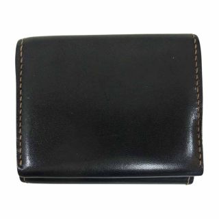 フラットヘッド(THE FLAT HEAD)のTHE FLAT HEAD ザフラットヘッド 三つ折り財布 FN-WSN3-4S MINI WALLET 多脂革 ミニ ウォレット 三つ折り財布 ブラック系【中古】(長財布)