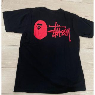 アベイシングエイプ(A BATHING APE)のA BATHING APE / Stussy コラボT シャツ Sサイズ(Tシャツ/カットソー(半袖/袖なし))