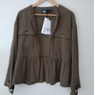 ザラ(ZARA)のZARA ジャケットS　タグ付き新品(ノーカラージャケット)