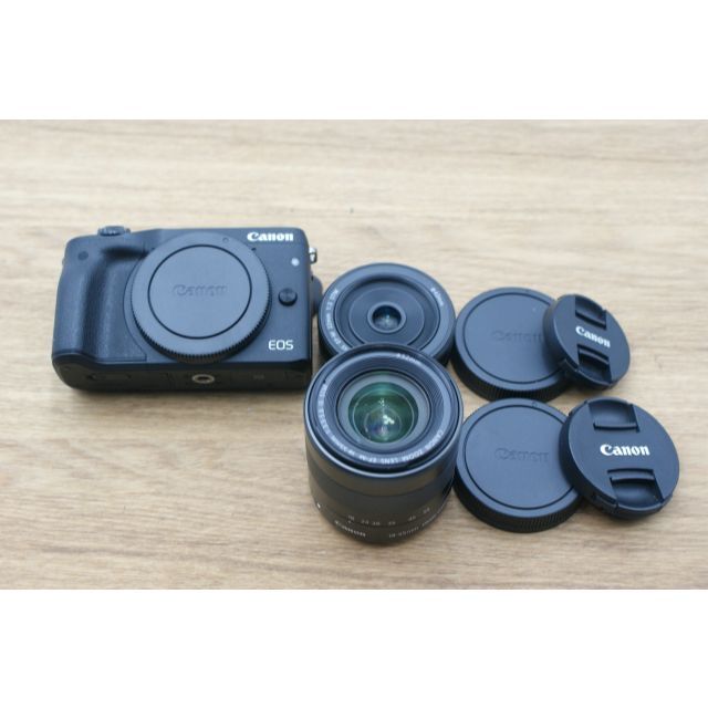 超格安一点 M3 EOS Canon 美品 9895 - Canon + 22mm + 18-55mm ミラー