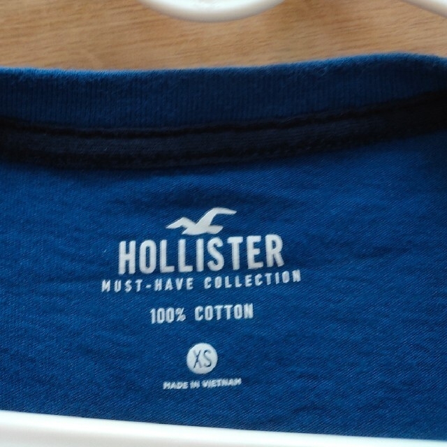 Hollister(ホリスター)のHollister Tシャツ 青Tシャツ メンズ ワンポイント メンズのトップス(Tシャツ/カットソー(半袖/袖なし))の商品写真