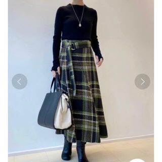 ミラオーウェン(Mila Owen)のMila owen 切り替えデザインツイードサーキュラースカート(ロングスカート)
