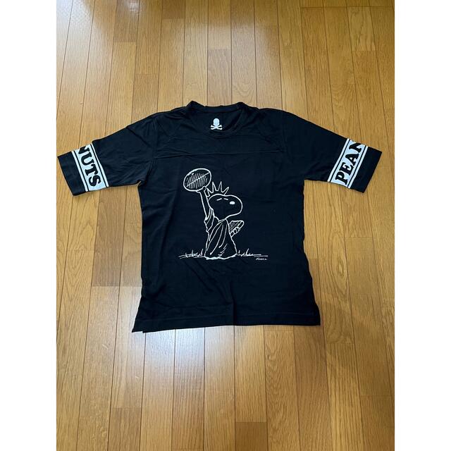 ホワイトブラウン mastermind JAPAN フットボール 五分袖Tシャツ
