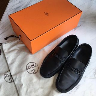 Hermes - メンズ 正規店 エルメス HERMES 靴 シューズ 黒 ブラック 44