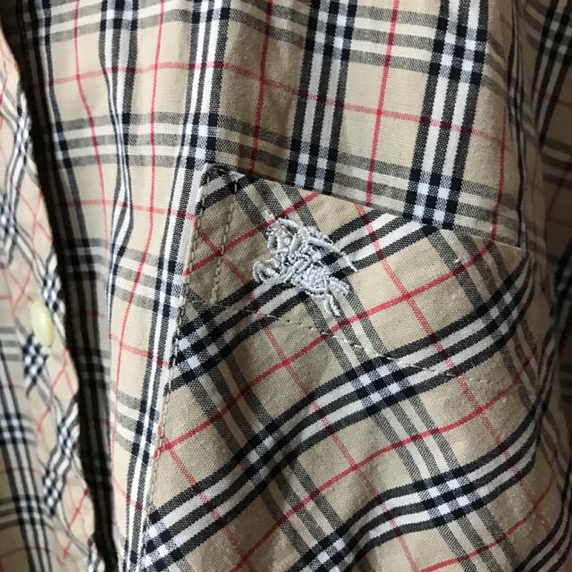バーバリー 長袖シャツ ノバチェック ロゴ 刺繍 Sサイズ
