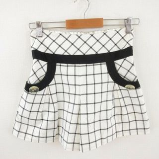 ウィルセレクション(WILLSELECTION)のウィルセレクション ショートパンツ ハイウエスト チェック 白 黒 1(ショートパンツ)