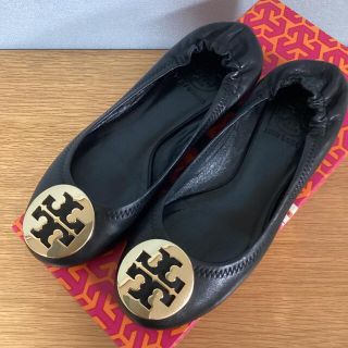 トリーバーチ(Tory Burch)のトリーバーチ　フラットシューズ　バレエシューズ　5M 22 ブラック(バレエシューズ)