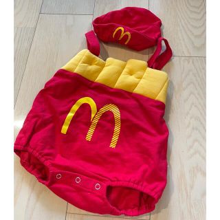 マクドナルド　コスチューム　90 帽子　ロンパース　キッズ　子供　2歳　ポテト(衣装一式)