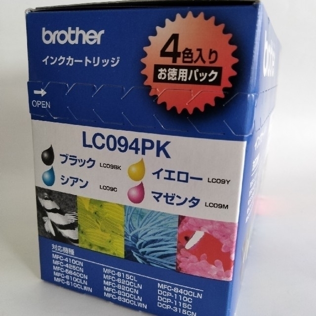 brother(ブラザー)のbrother インクカートリッジ LC094PK 4色 2010年有効期限 スマホ/家電/カメラのPC/タブレット(PC周辺機器)の商品写真