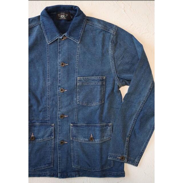 新品*RRL*インディゴ ジャージー チョア ジャケット*S*ダブルアール