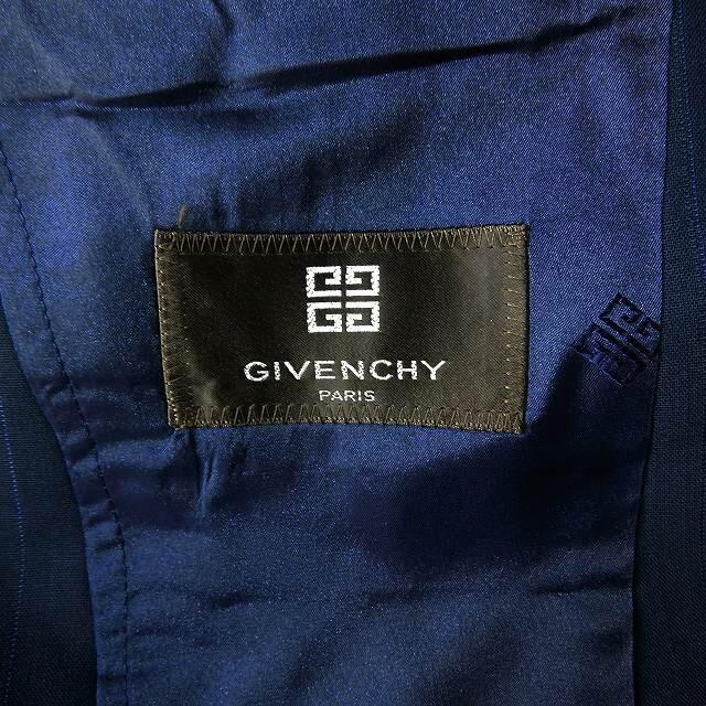 GIVENCHY(ジバンシィ)のジバンシィ テーラードジャケット ストライプ 長袖 シングル 背抜き ウール 紺 メンズのジャケット/アウター(テーラードジャケット)の商品写真