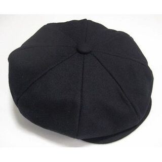 ニューヨークハット(NEW YORK HAT)のUSA製ニューヨークハット新品Wool Newsboyウール素材ブラック黒 M(キャスケット)