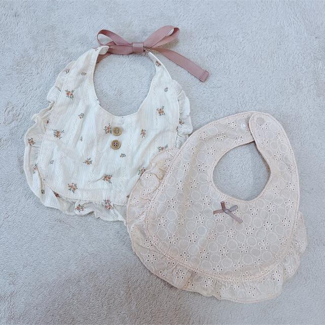 futafuta(フタフタ)のテータテート ❤︎ スタイセット キッズ/ベビー/マタニティのこども用ファッション小物(ベビースタイ/よだれかけ)の商品写真