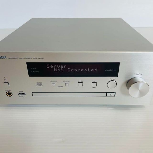 極美品】ヤマハ CDレシーバー シルバー CRX-N470 [ワイドFM対応
