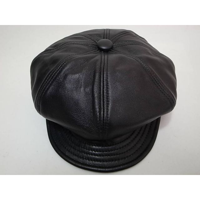 New York Hat  ランバスキン   Newsboy Black