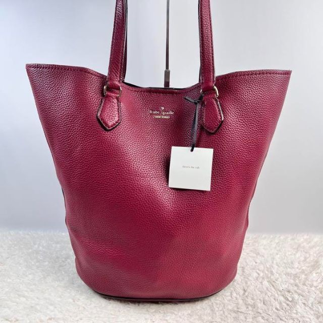 ✨新品未使用✨KATESPADE ケイトスペード トートバッグ バケツ型 赤