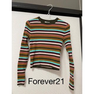 フォーエバートゥエンティーワン(FOREVER 21)のForever21 ボーダーニットトップス(ニット/セーター)