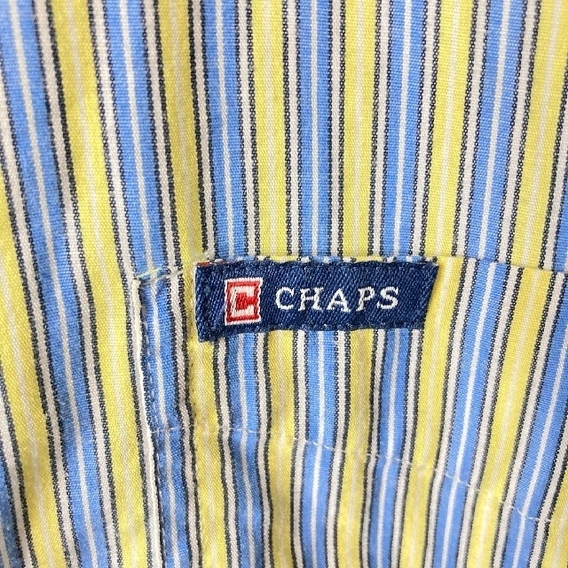 CHAPS(チャップス)のチャップス Chaps マルチストライプ 長袖シャツ イエロー アメリカUS古着 メンズのトップス(シャツ)の商品写真