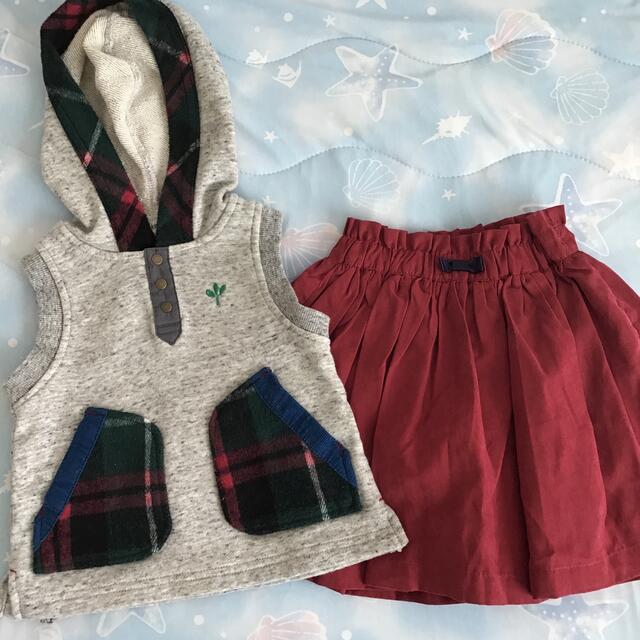 Caramel baby&child (キャラメルベビー&チャイルド)のスカート　ベスト　セット キッズ/ベビー/マタニティのキッズ服女の子用(90cm~)(スカート)の商品写真