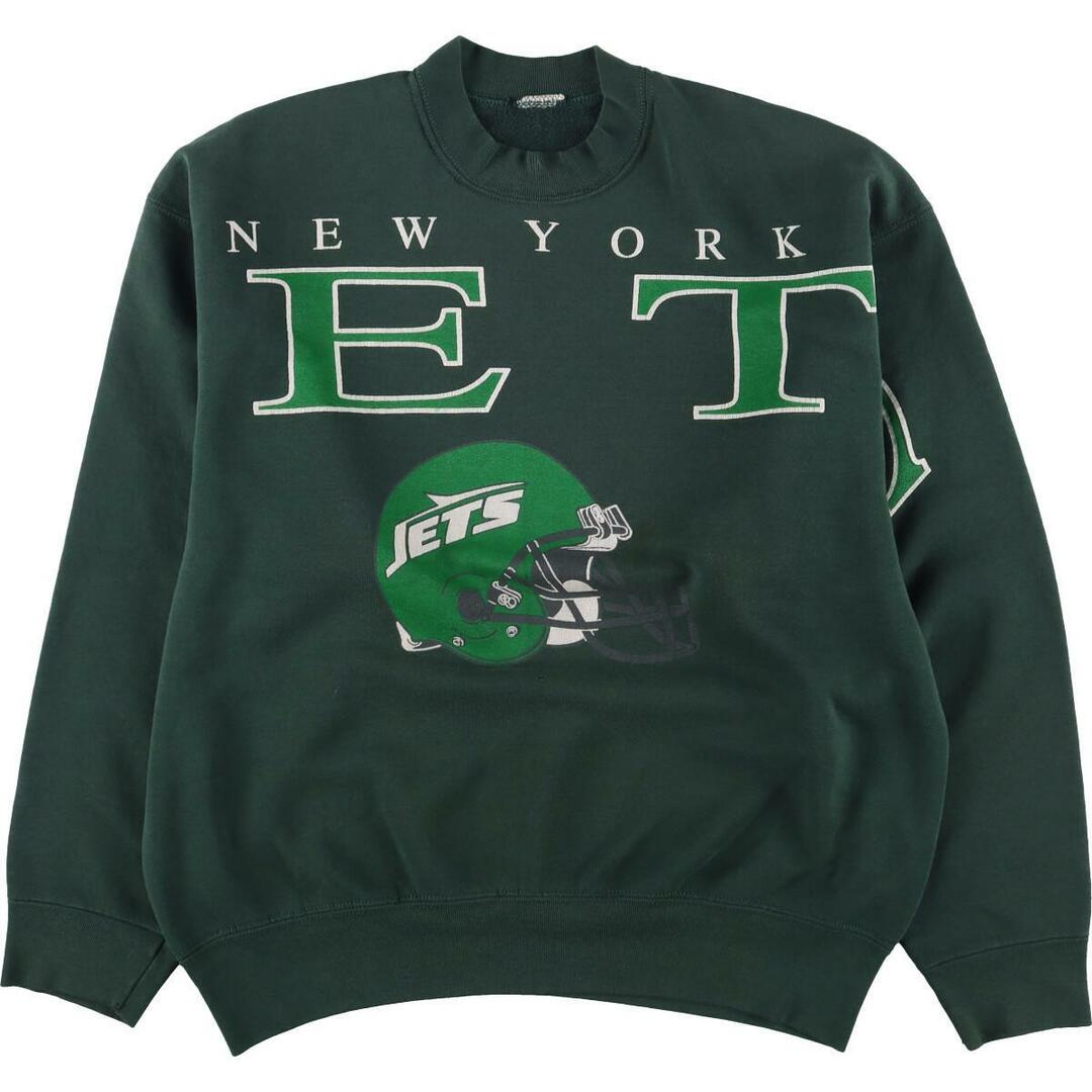 NFL NEWYORK JETS ニューヨークジェッツ 大判プリント プリントスウェットシャツ トレーナー メンズXL /eaa277577