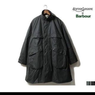 バーブァー(Barbour)のKaptainsunshine×Barbour トラベラーコート ブラック(ミリタリージャケット)