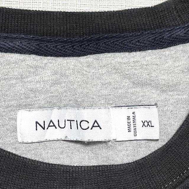 NAUTICA(ノーティカ)の90s 古着 ノーティカ スウェット トレーナー 刺繍ロゴ ゆるダボ XXL  メンズのトップス(スウェット)の商品写真