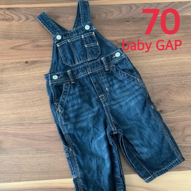 babyGAP(ベビーギャップ)のベイビーギャップ デニムサロペット 70 キッズ/ベビー/マタニティのベビー服(~85cm)(カバーオール)の商品写真