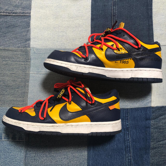 サイズ NIKE off-white DUNK ミシガン 24cm いても