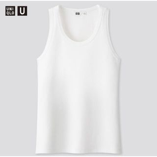 ユニクロ(UNIQLO)のフィットクルーネックタンクトップ　Ｌサイズ　ユニクロユー(Tシャツ(半袖/袖なし))