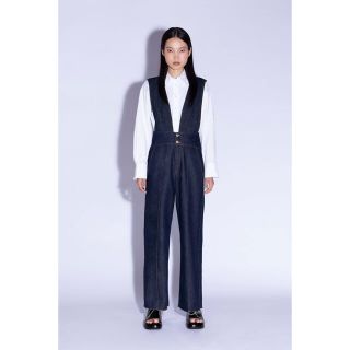 ザラ(ZARA)のZARA リラックスカットデニムサロペット オールイン(サロペット/オーバーオール)