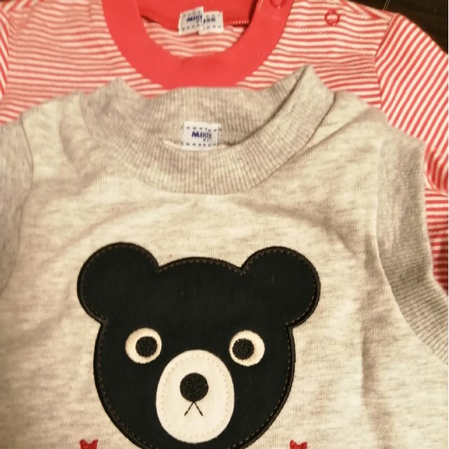 【未使用】MIKIHOUSE ダブルB ミキハウス 長袖Tシャツ三点セット 70 1