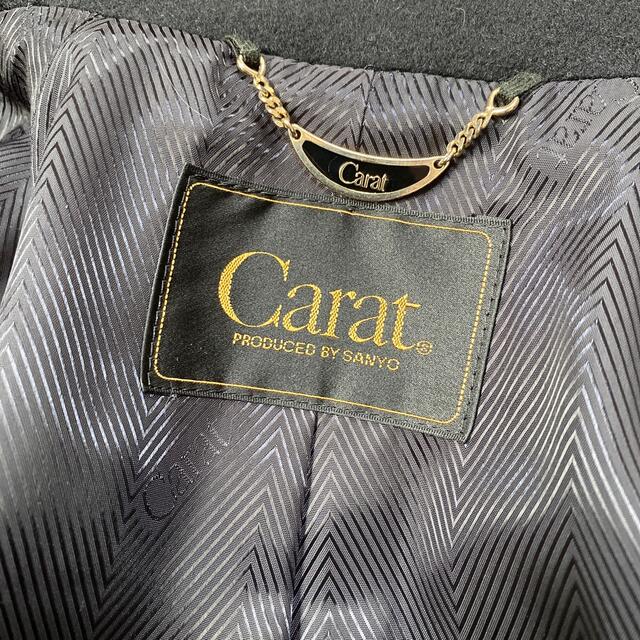 Carat(キャラット)のSANYO Carat キャラット 三陽商会　ロングコート　カシミヤ　ブラック レディースのジャケット/アウター(ロングコート)の商品写真