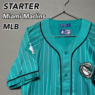 マジェスティック(Majestic)のSTARTER MLB マーリンズ 激レア ゲームシャツ ベースボールシャツ (シャツ)