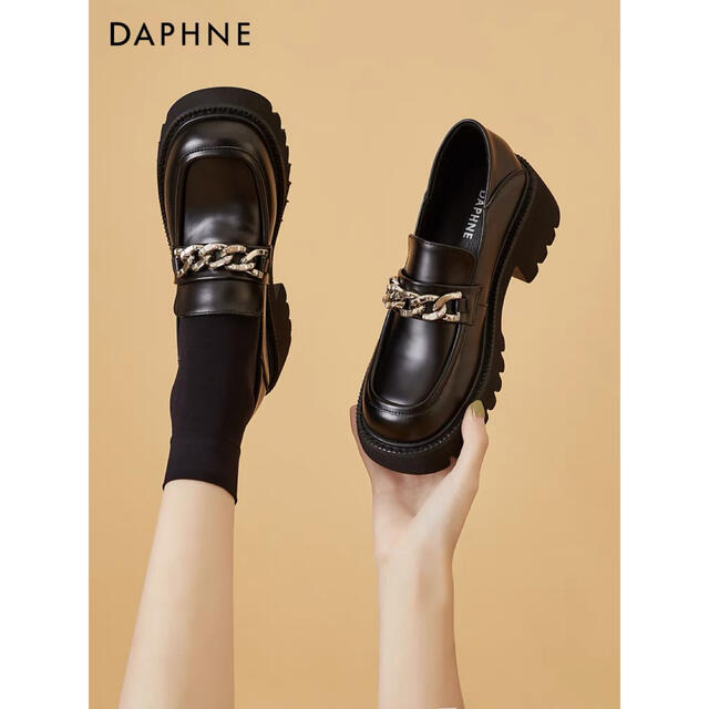 DAPHNE ローファー ブラック レディース 厚底 | usturology.ph
