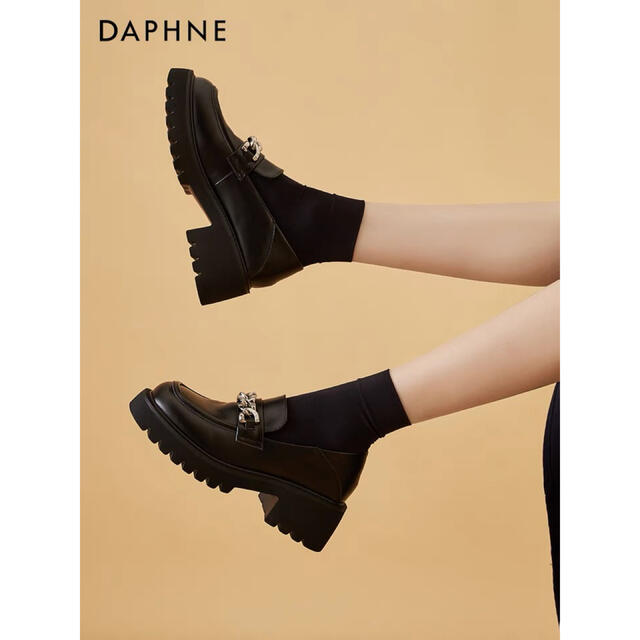 DAPHNE ローファー ブラック レディース 厚底 | usturology.ph