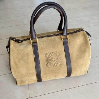 ロエベ(LOEWE)のLOEWE ロエベ ミニボストンバック 旅行鞄 スウェード　大きめ　新品未使用(ボストンバッグ)