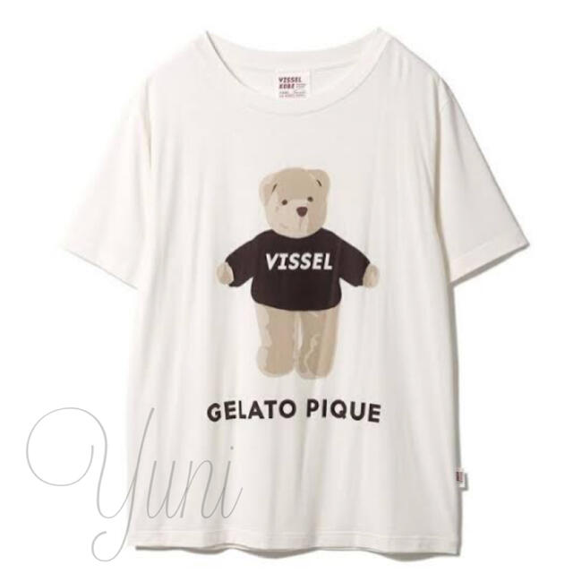 gelato pique(ジェラートピケ)の正規品♡ベアワンポイントTシャツ♡ヴィッセル神戸 レディースのルームウェア/パジャマ(ルームウェア)の商品写真