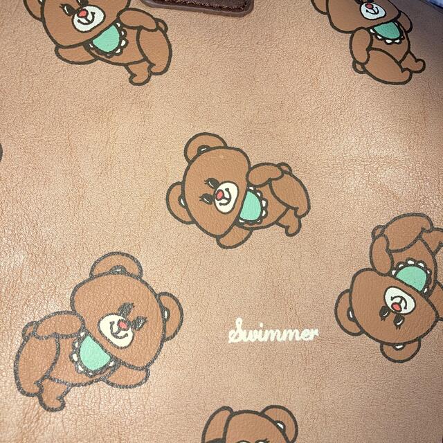 SWIMMER(スイマー)の美品　スイマー　ボストンバッグ　くま　大容量　ブラウン　キャラクター　レトロ レディースのバッグ(ボストンバッグ)の商品写真
